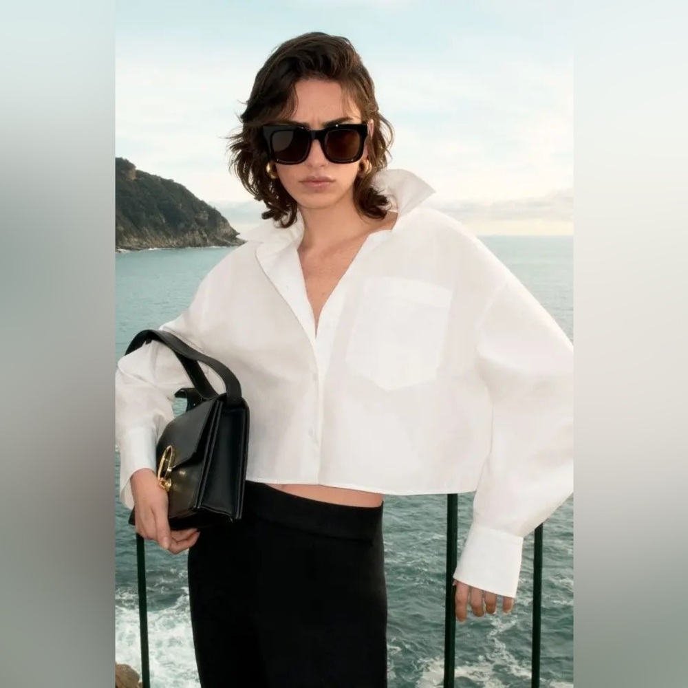 COS Cropped Poplin Shirt